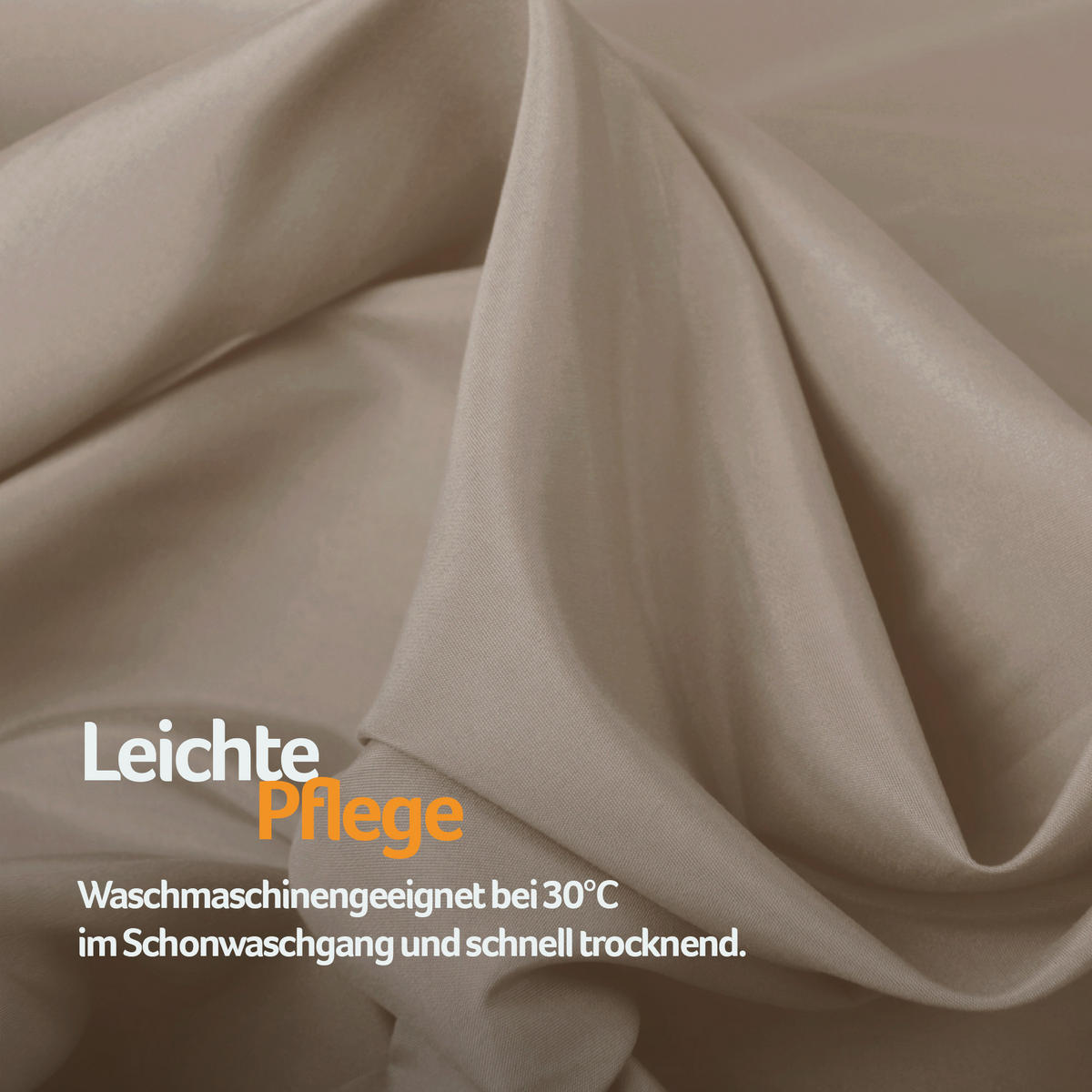 VORHANG Blickdicht ( 140x245cm ) mit Kräuselband / Universalband in Sandgrau - Taupe, Textil (140/245cm) - Bestlivings