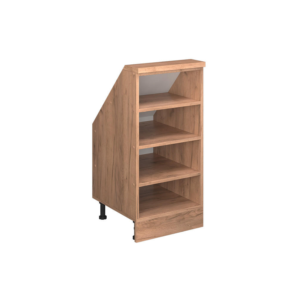 Vicco KUCHYŇSKÁ SKŘÍŇKA POD ŠIKMOU STŘECHU R-Line Zlatý mocný dub 40 cm se 4 přihrádkami