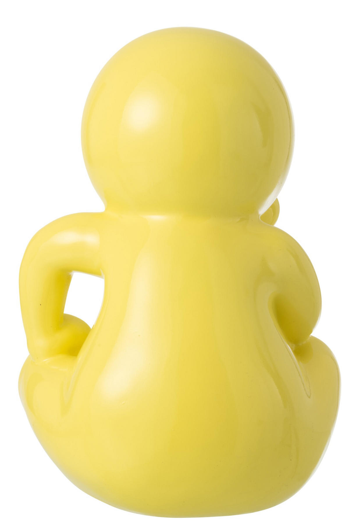 FIGUR MARCEL Gelb - Gelb, Glas/Naturmaterialien (22.5/35.5/25cm) - J-Line