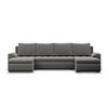 U-SOFA MIT SCHLAFFUNKTION FORESTA, Hellgrau - Hellgrau, Textil (302/89/159cm)