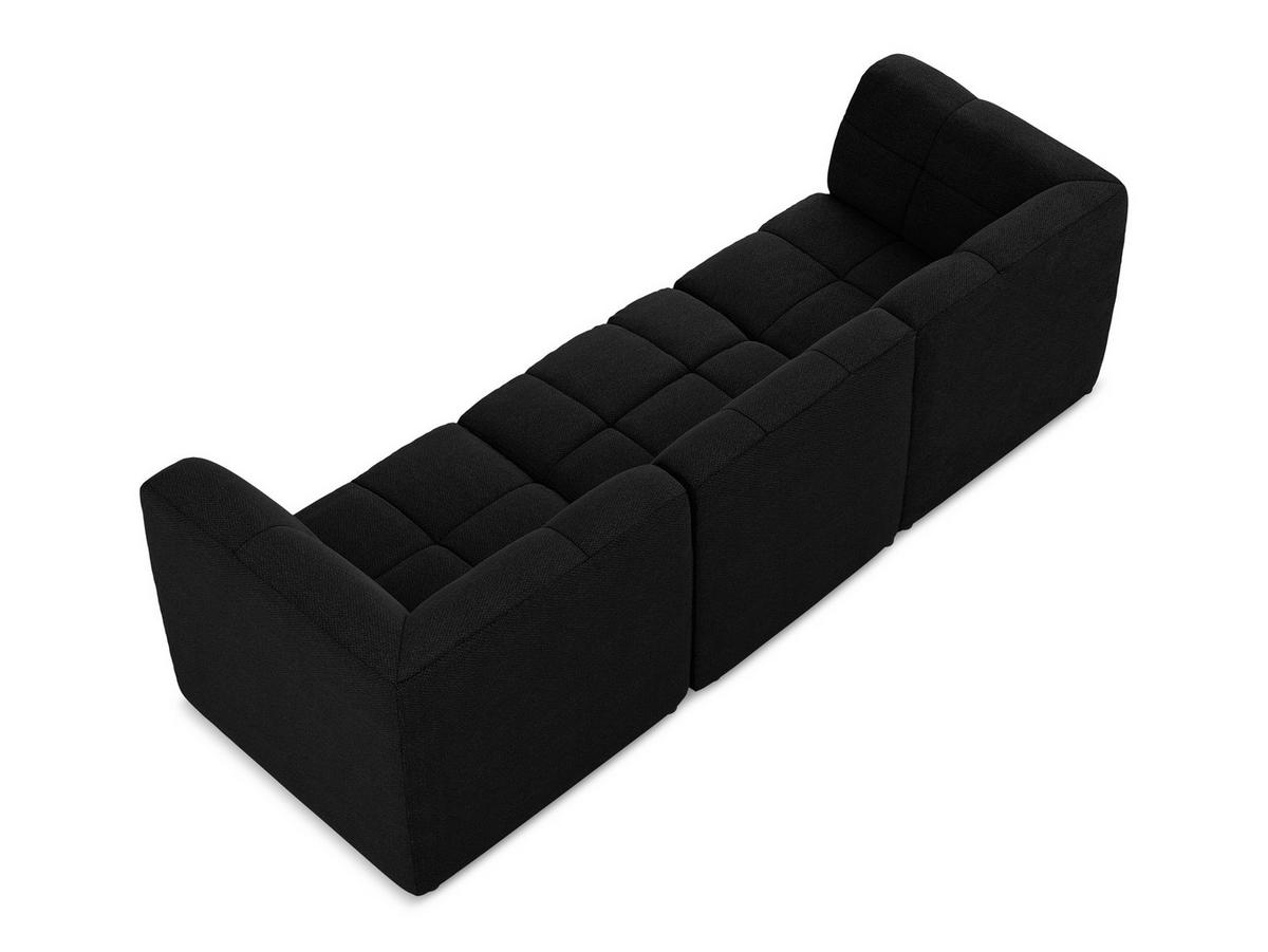 ECKSOFA Samt Stoff Grau - Silberfarben/Schwarz, Holzwerkstoff/Kunststoff (251/251cm) - Makamii