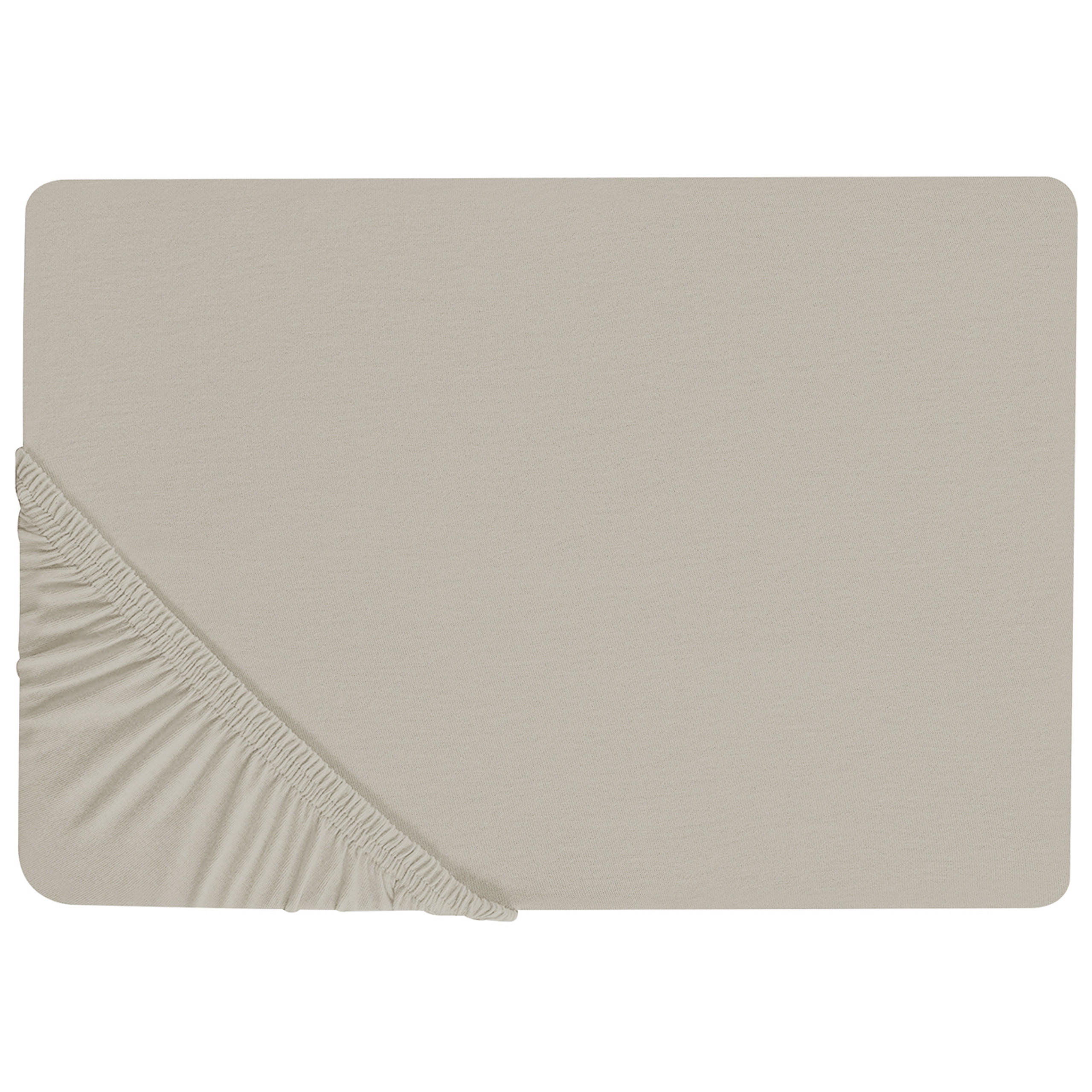 Beliani Spannbettlaken Taupe 140x200 cm