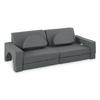 SPIELCOUCH - Sofa für Kinder - Grau, Leder (168/55/73cm) - KomfortKissen