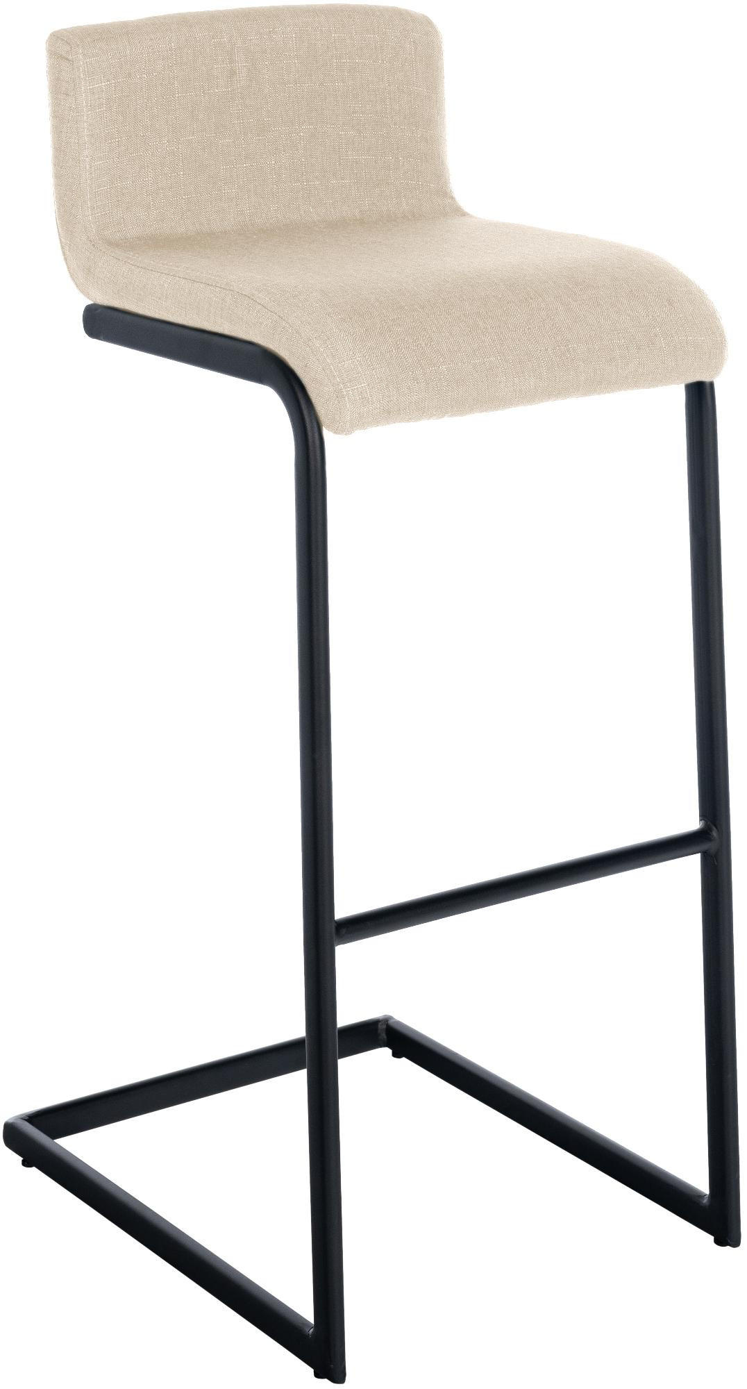 BARHOCKER Stoff Creme - Creme/Schwarz, Textil/Metall (40/96/50cm) - CLP