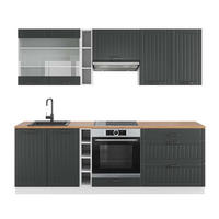 KITCHENETTE Fame-Line Casă de țară antracit/alb 235 cm , AP Stejar - alb/antracit, compozit lemnos (235/206.8/60cm) - Vicco