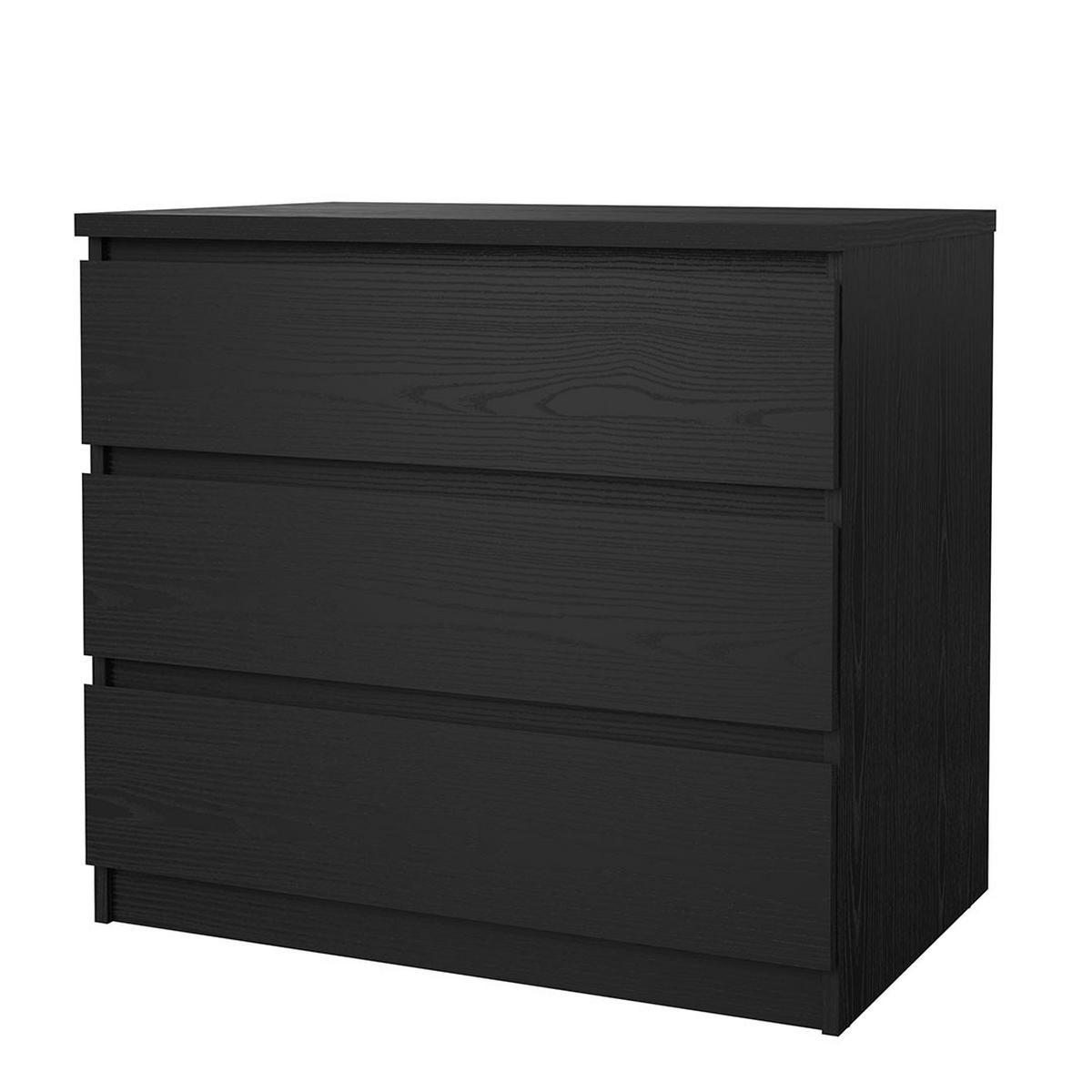 KOMMODE, Naia, Schwarz, Holzwerkstoff, 77 x 50 x 68 cm - Schwarz, Holzwerkstoff (77/68/50cm) - ebuy24