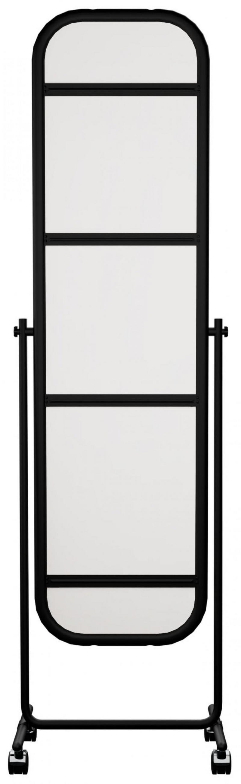 STANDSPIEGEL eckig 48/45/166 cm Metall schwarz - Schwarz, Metall (48/166/45cm) - CLP