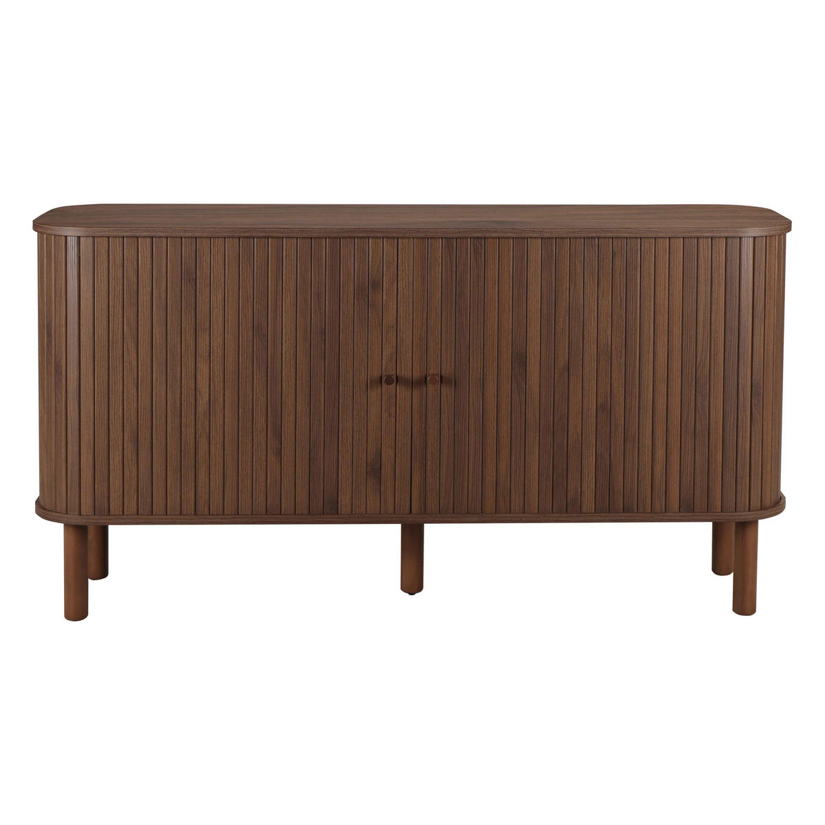 SIDEBOARD, dunkles Holzeffekt - Braun, Holz (40/76/140cm) - Oviala