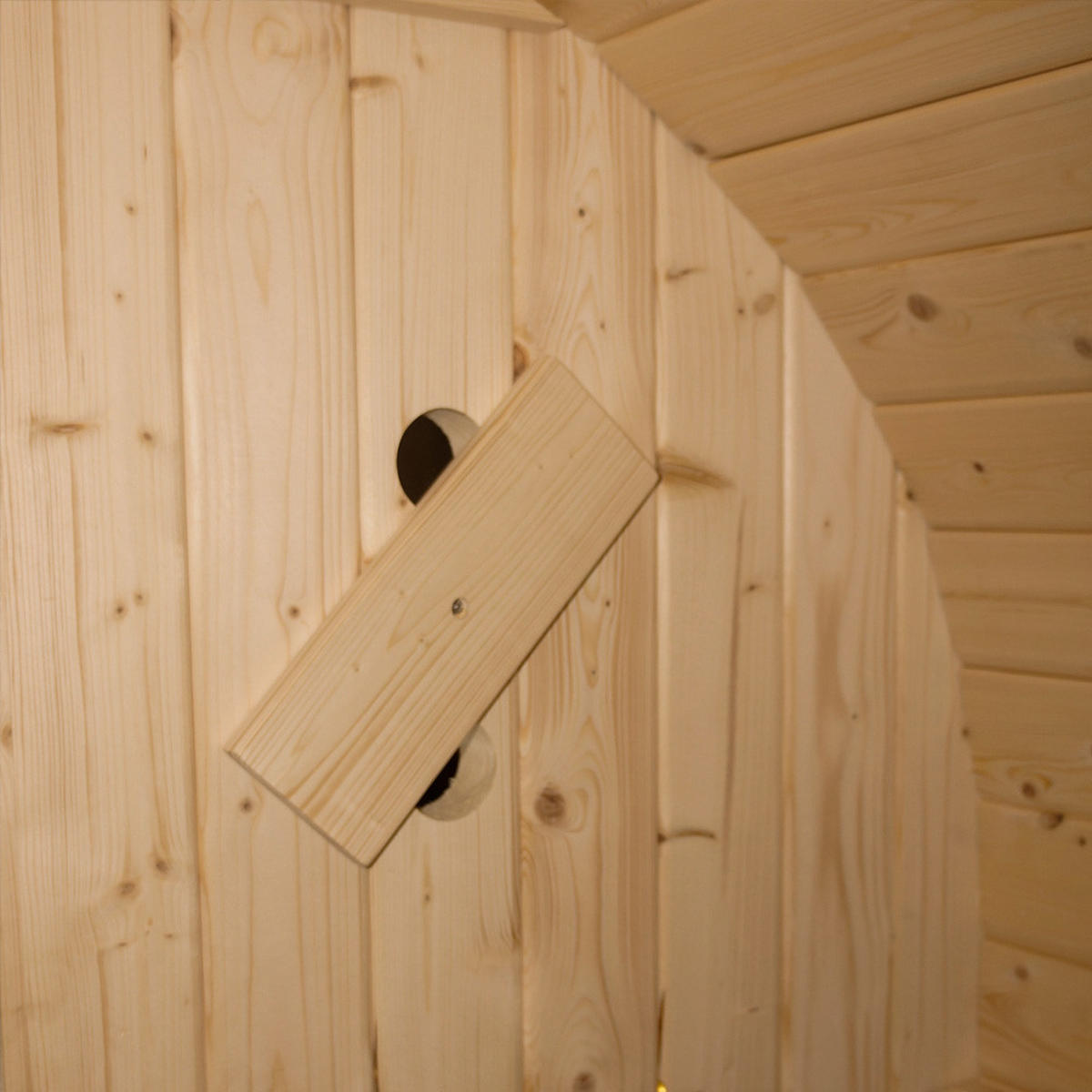 OUTDOOR FASSSAUNA LAHTI - Größe: M - Naturfarben, Holz (194.8/191.7/120cm) - Home Deluxe
