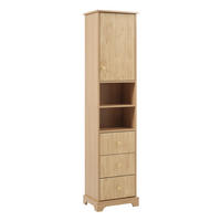 BADEZIMMER-HOCHSCHRANK 40x30x172 cm Natur aus Holzwerkstoff mit Schubladen & Soft-Close - Naturfarben, Holzwerkstoff (40/172/30cm) - Modfu