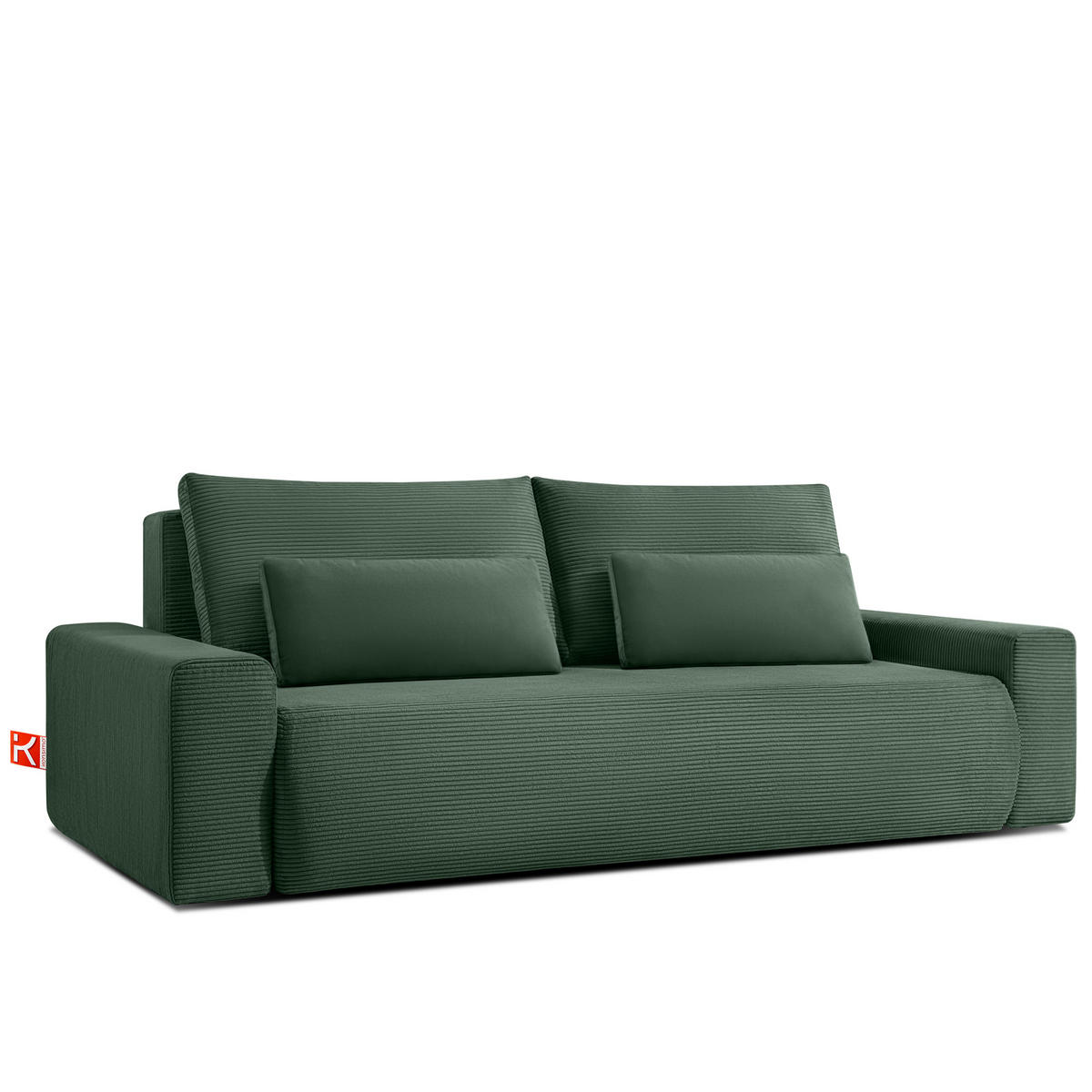 3-SITZER SCHLAFSOFA MOLLIS, Corduroy, Dunkelgrün - Dunkelgrün, Holz/Holzwerkstoff (250/93/108cm) - KONSIMO®