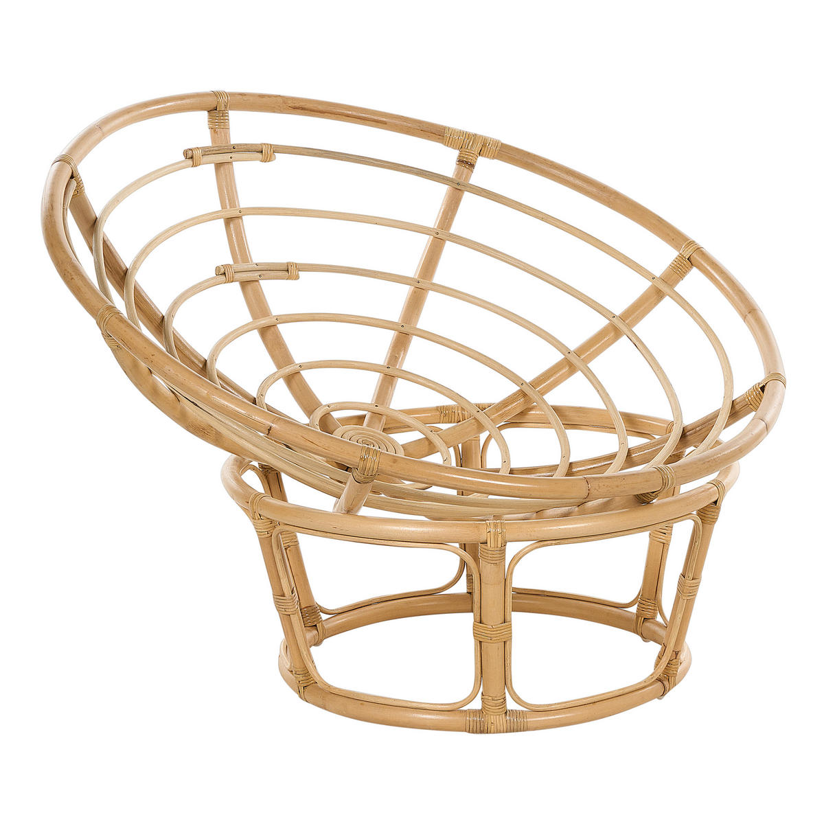 GARTENSESSEL 2er-Set Rattan helles beige Salvo - Naturfarben, Naturmaterialien (110/77/110cm) - Beliani