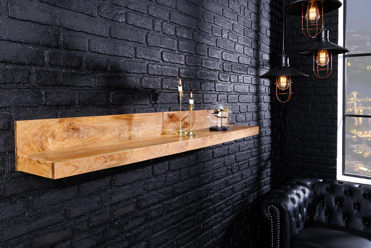 WANDREGAL MAKASSAR Mango Natur 140 cm - Naturfarben, Holz (140/17/24cm) - riess-ambiente