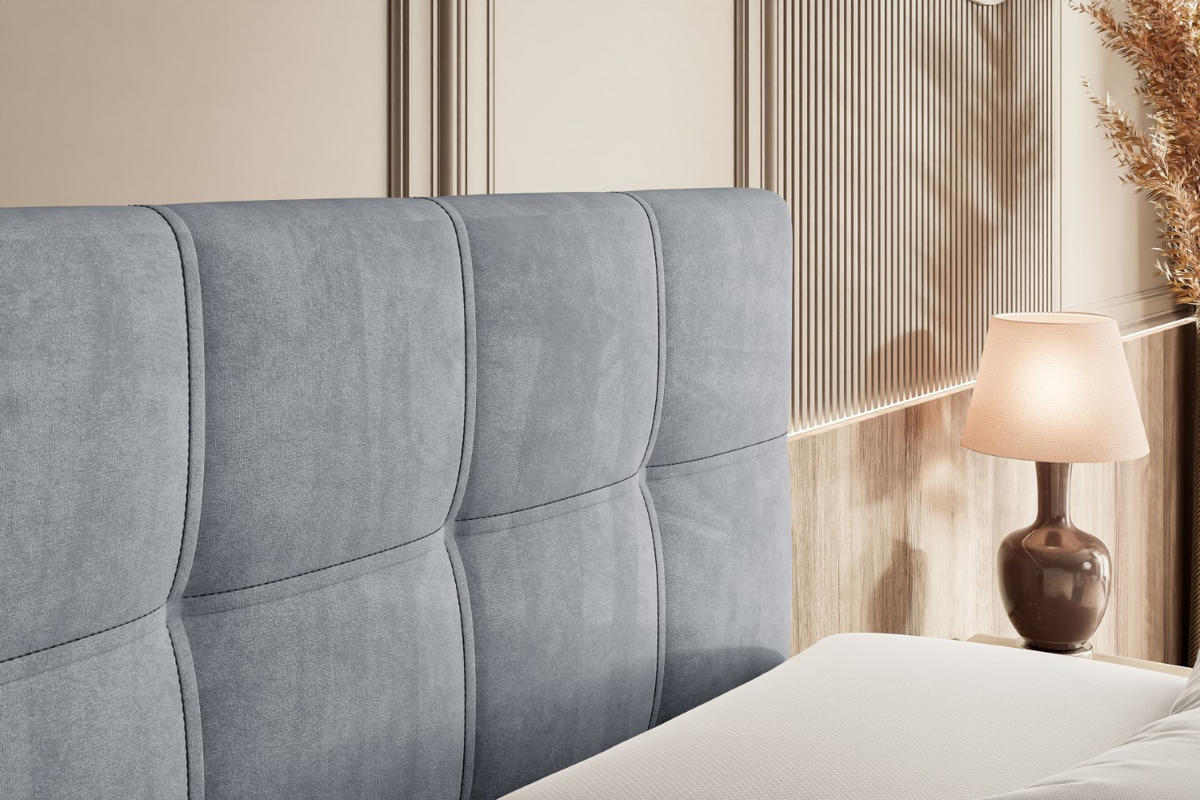 BOXSPRINGBETT MARCE KING - 160x200 - H3/H4 - Grau - Grau, Holzwerkstoff (160/200cm) - ALTDECOR