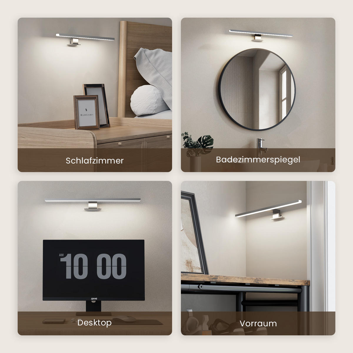 SPIEGELLEUCHTE LED Weiß 6000K 40/10,5/4 cm - Weiß, Kunststoff (4/40/10.5cm) - EMKE