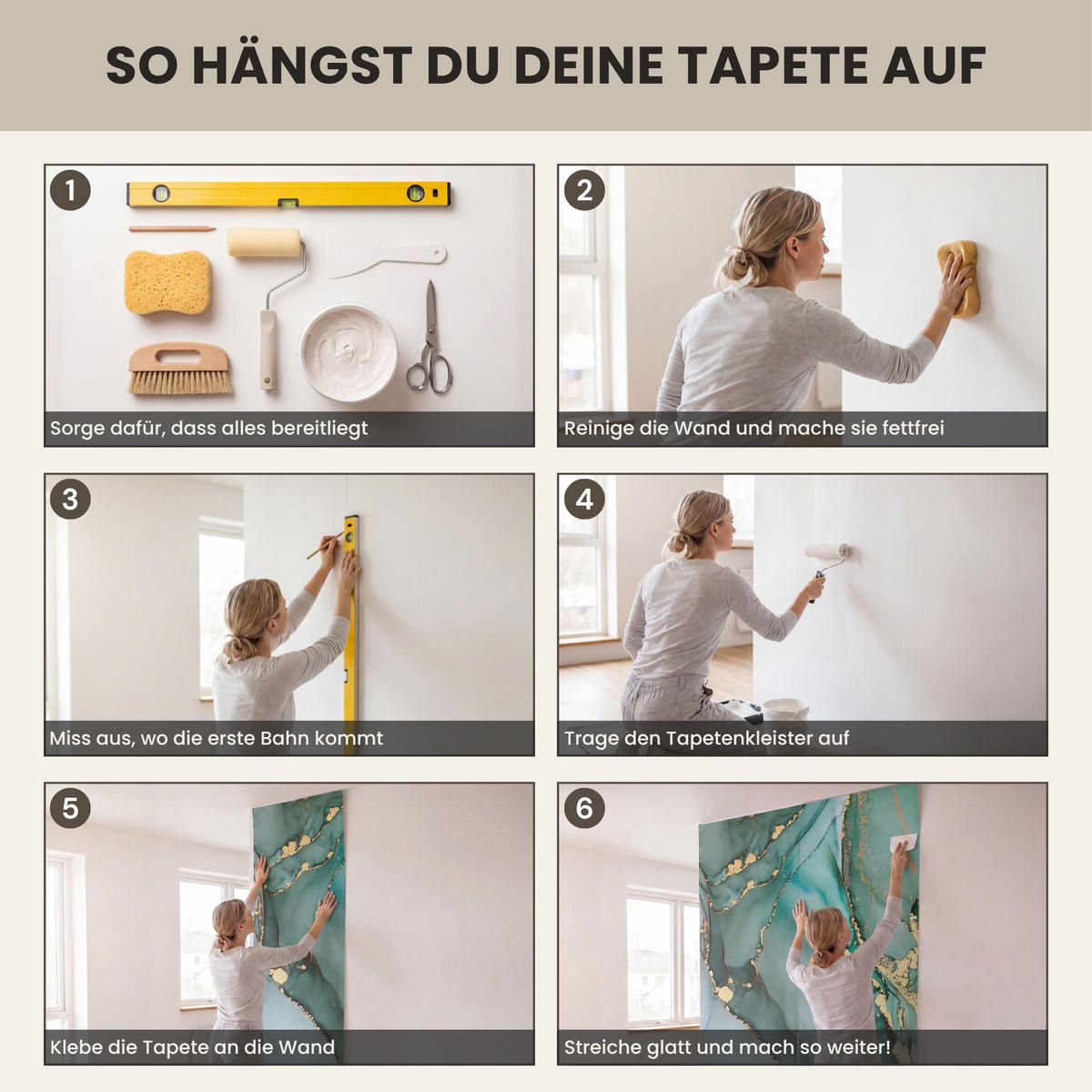 TAPETE - Gold - Marmor - Grün - Luxus - Marmoroptik - Grau - 140x260 cm - Grün, Papier (140/260cm) - OnlyWow