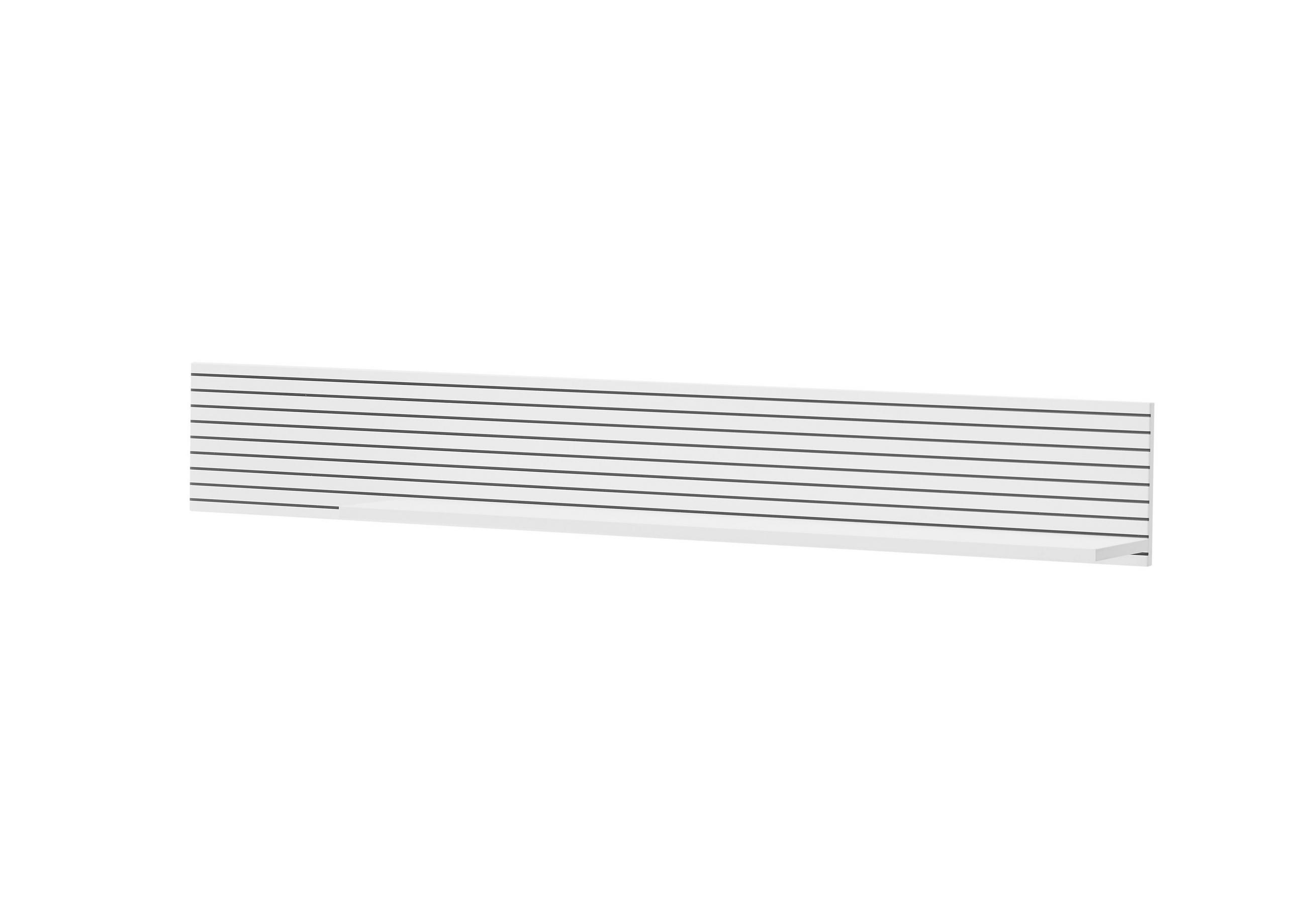 WANDBOARD M17 Weiß Matt 150/22/21 cm mit Rillen - Weiß, Holzwerkstoff (150/22/21cm) - Livojo