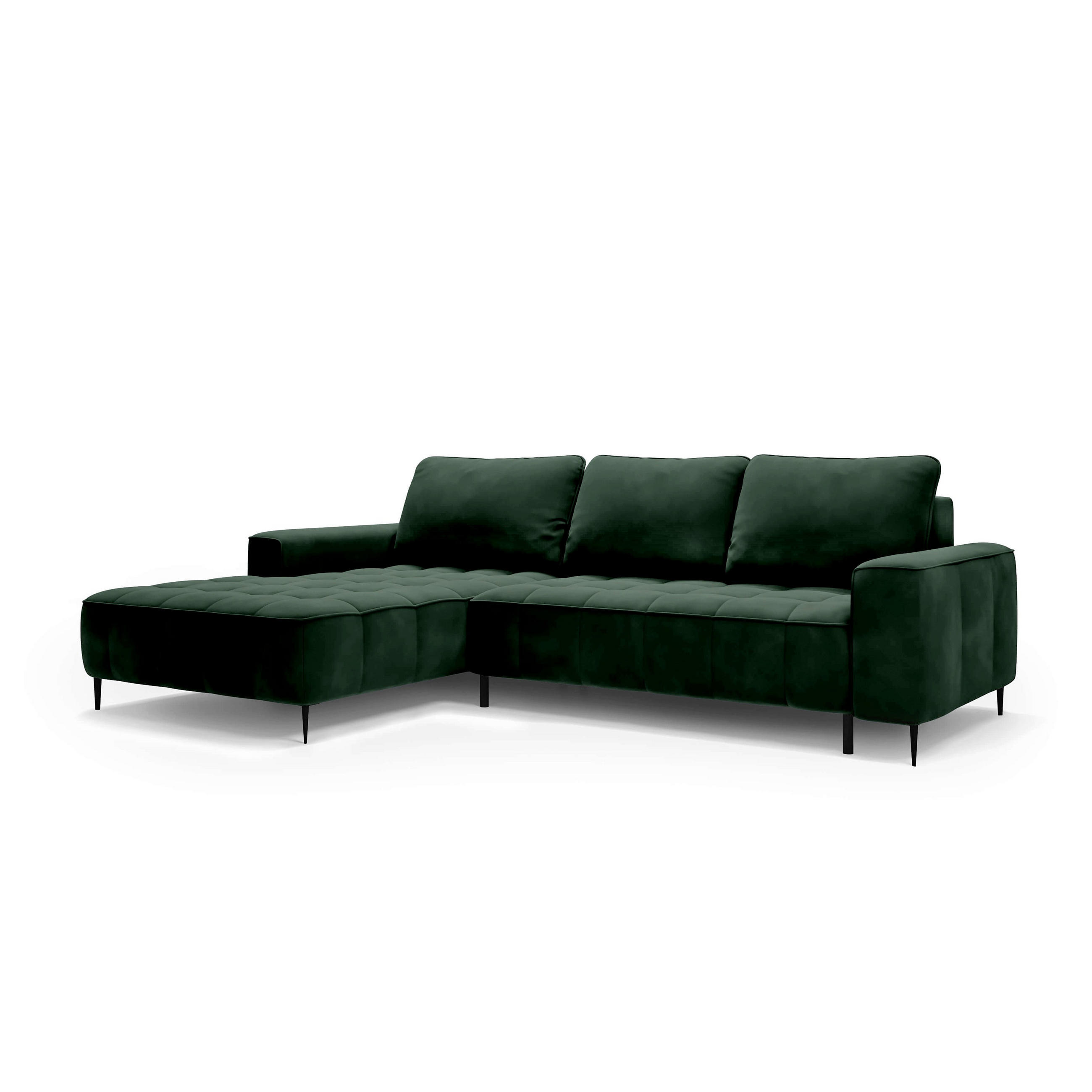 Pillovely Ecksofa Grün 280x90x166 cm