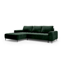 ECKSOFA Francessco Grün - Grün, Textil (280/90/166cm) - Pillovely