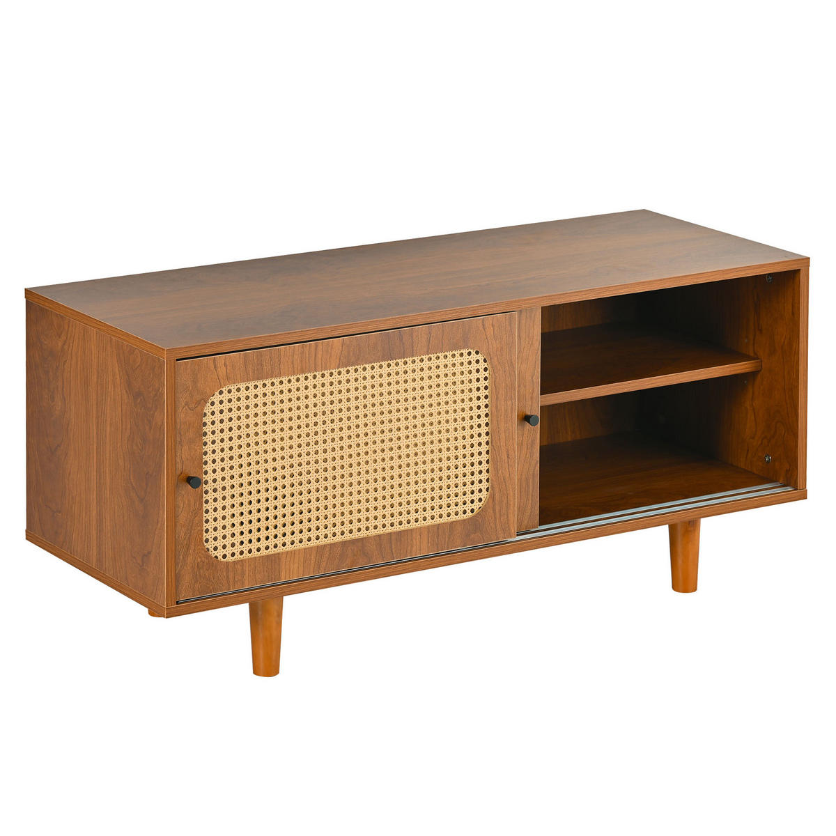 SCHUHSCHRANK mit 2 Türen 104 x 40 x 48 cm Walnut - Walnussfarben, Holz (40/48/104cm) - Beauniv
