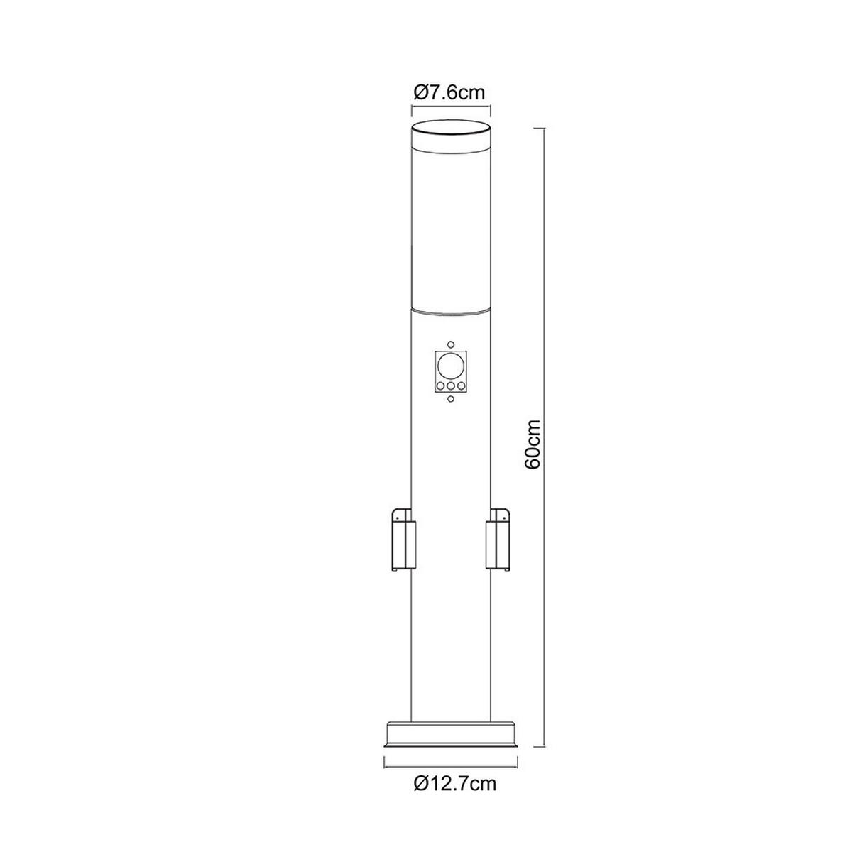 LED AUSSENLEUCHTE BOSTON Anthrazit - Anthrazit, Kunststoff (7.6/7.6/60cm) - Globo Lighting