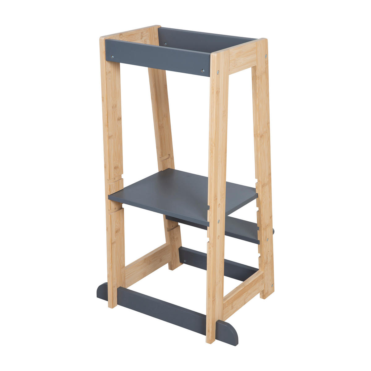 LERNTURM Bambus - Anthrazit - Anthrazit, Holz (54/88/43.5cm) - Roba