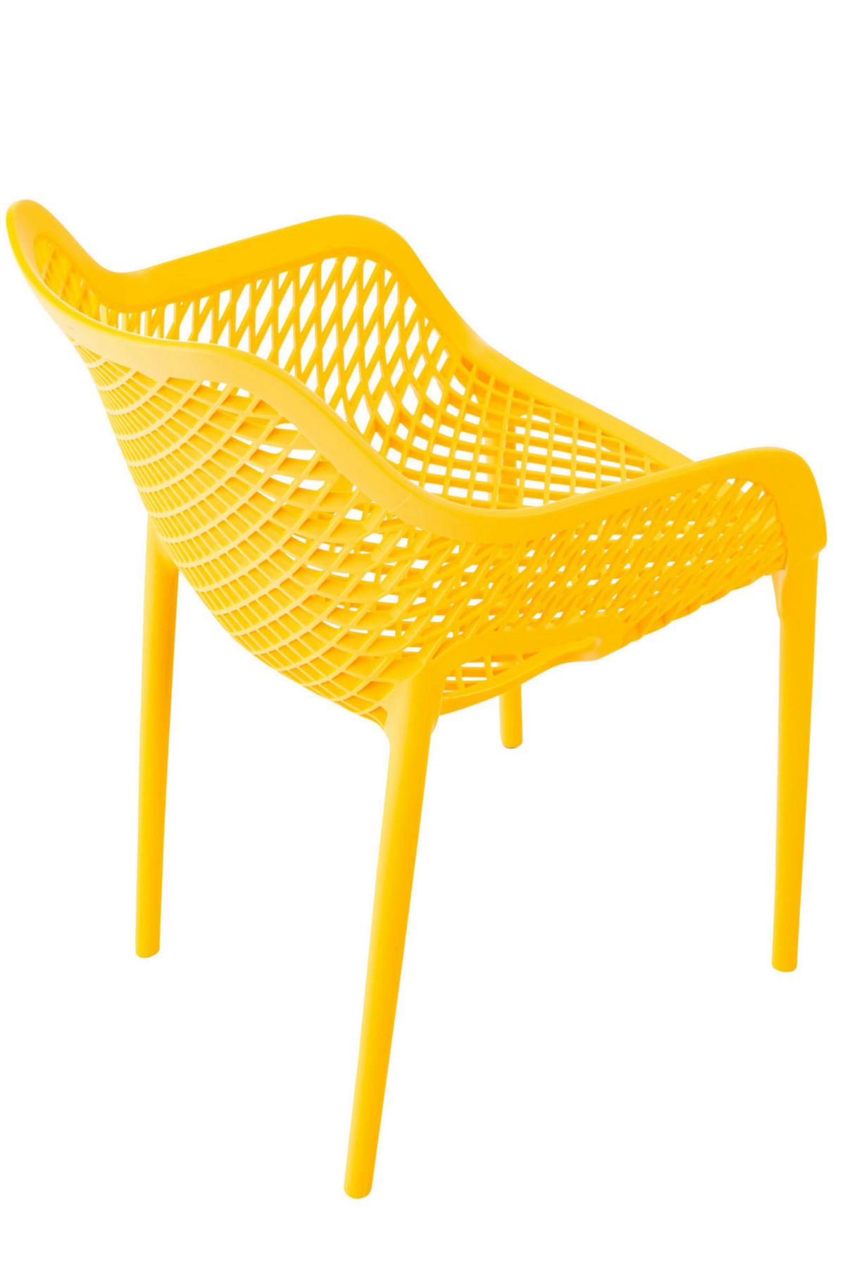 GARTENSTUHL 2er Set Kunststoff gelb - Gelb, Kunststoff (57/81/60cm) - CLP