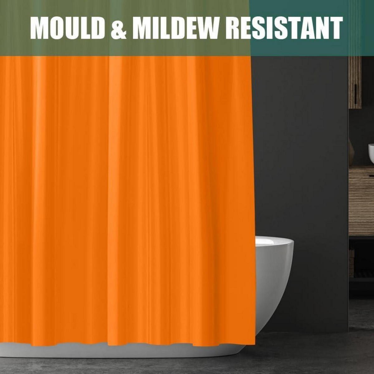 DUSCHVORHANG Orange 180 x 180 cm - Orange, Kunststoff (180/180cm)