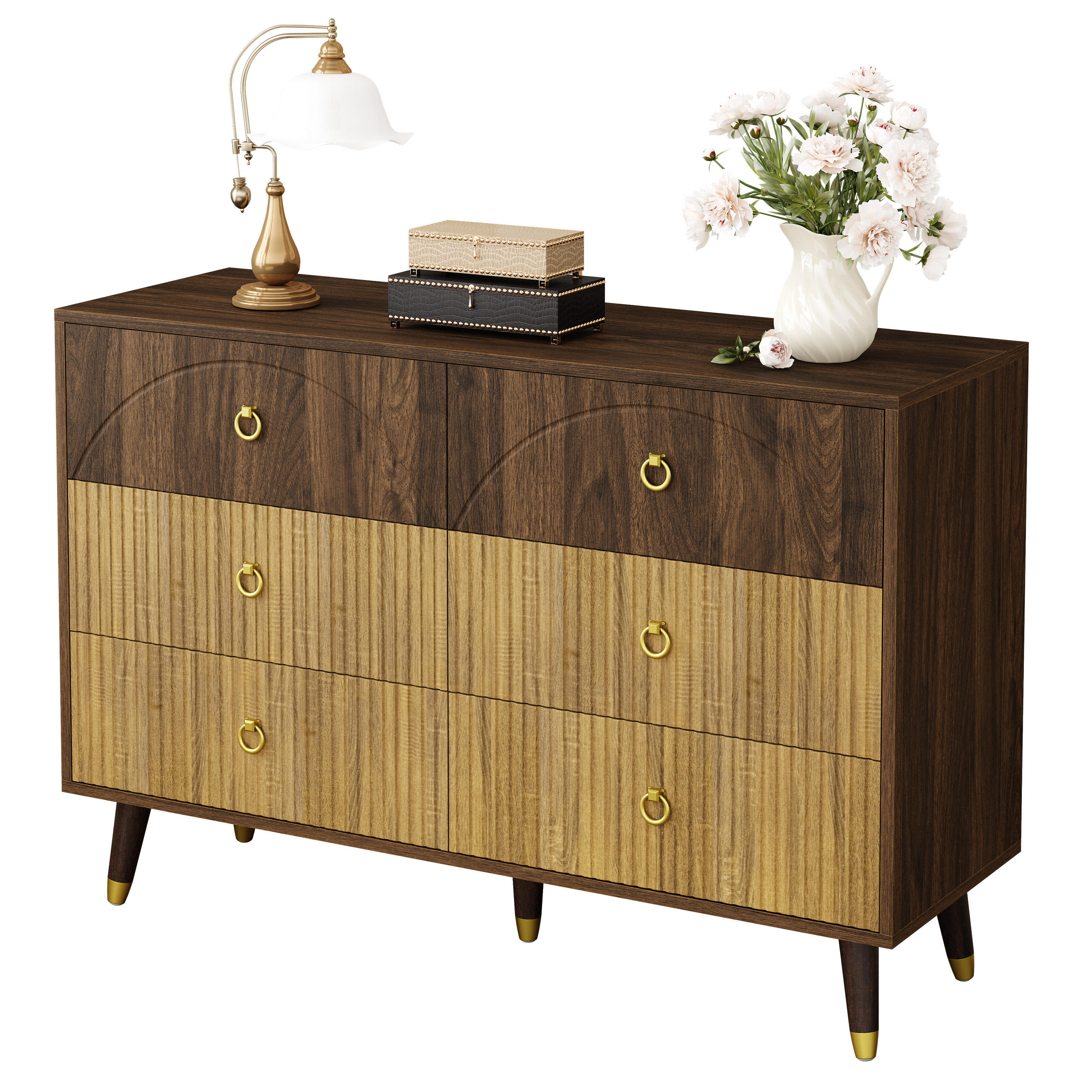 SIDEBOARD 120x40x81 Schrank Stauraum Wohn Esszimmer - Naturfarben, Holzwerkstoff (40/81/120cm) - FLIEKS