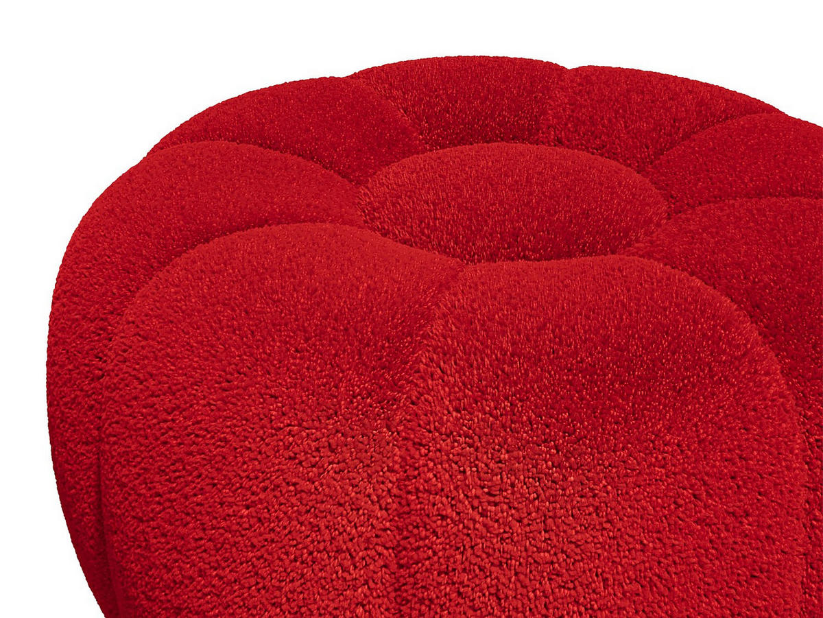 SITZHOCKER - 1 Person - Stoff - Rot - DELPODA - Rot, Textil (65/37/65cm) - Vente-Unique