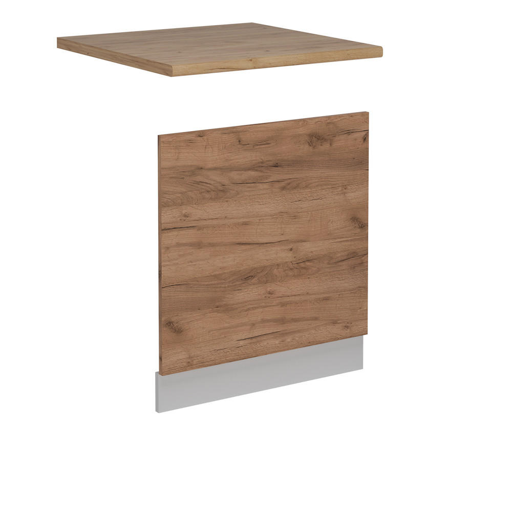 FRONTBLENDE R-Line Goldkraft Eiche 60 cm AP Eiche - Eiche Wotan/Weiß, Holzwerkstoff (60/57.2/1.6cm) - Vicco