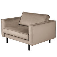 XL SESSEL - Beige/Schwarz, Textil/Metall (117/81/96cm) - home24