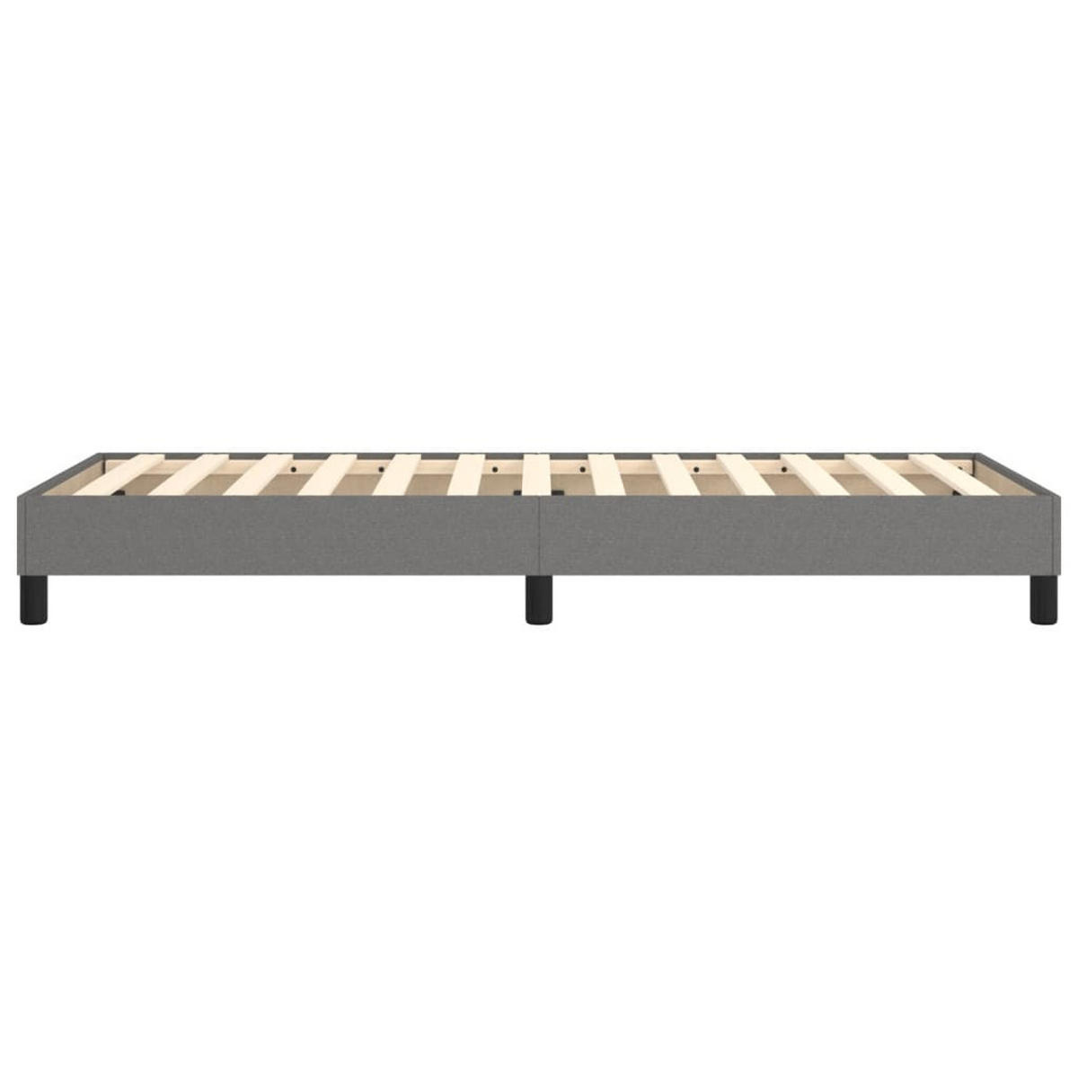 BETTGESTELL Dunkelgrau 90/190 Cm Stoff - Grau, Holz (90/190cm) - vidaXL