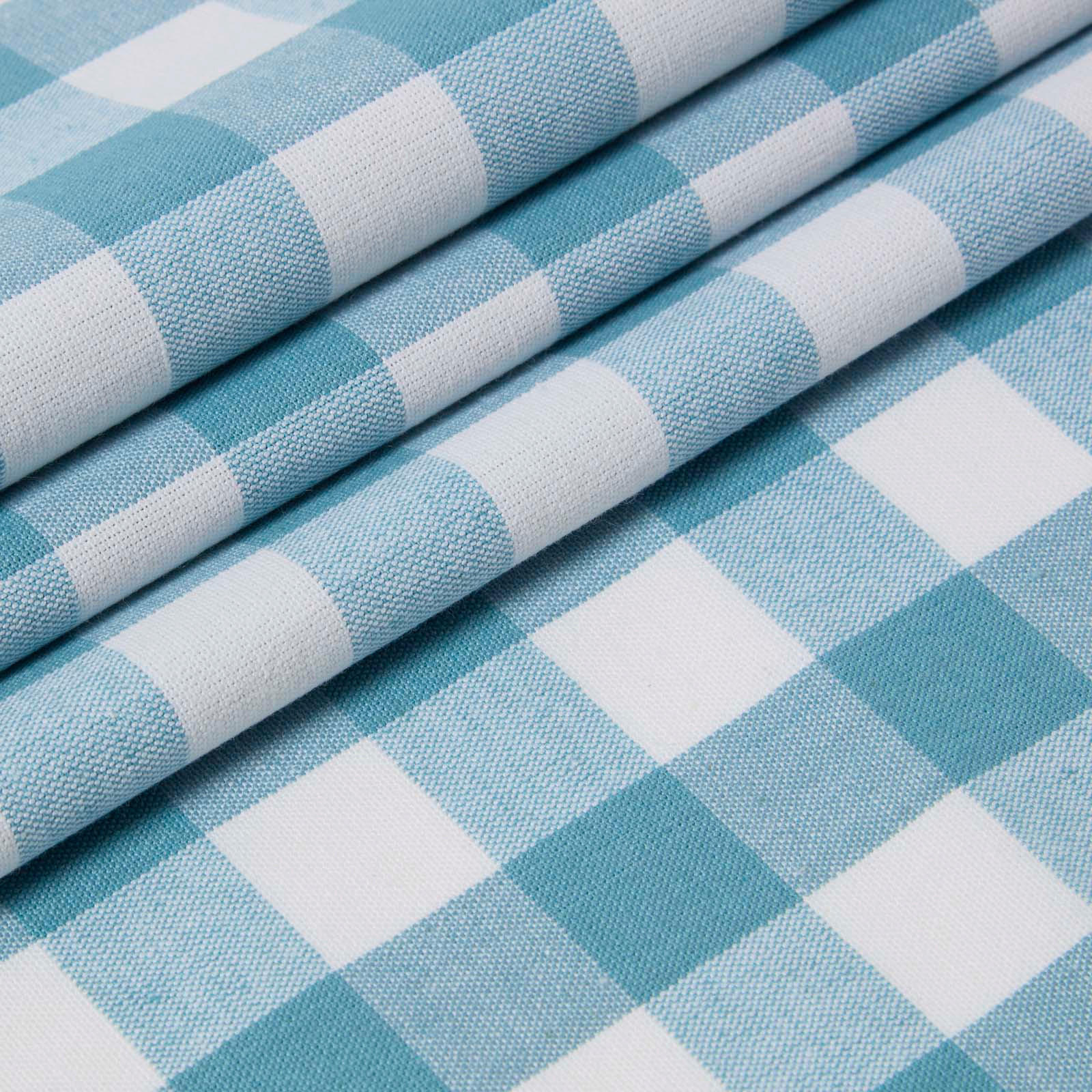 BAUMWOLLSTOFF Meterware blau-weiß kariert, 150 cm - Blau, Textil (150/100cm) - Homescapes