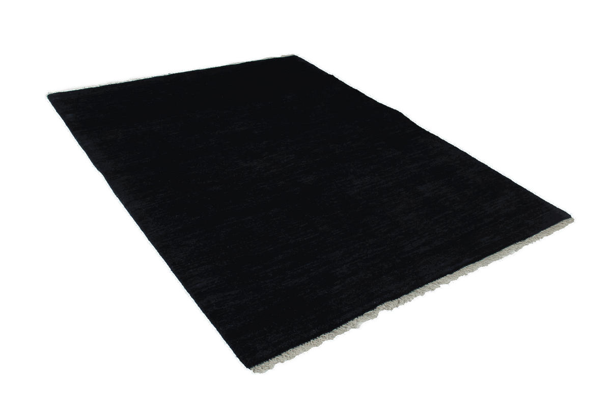 GABBEH-TEPPICH handgeknüpft Blau 203/155 cm Schurwolle - Blau, Textil (155/203cm) - Looma