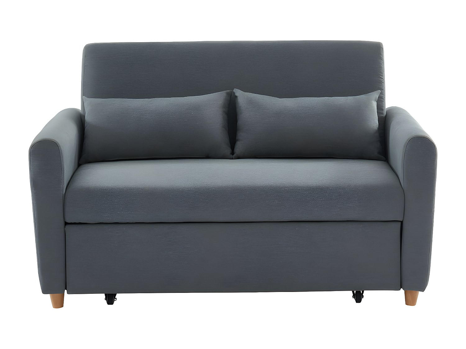 SCHLAFSOFA - 2 Personen - Stoff - Grau - - Grau, Textil (140/86/87cm) - Vente-Unique
