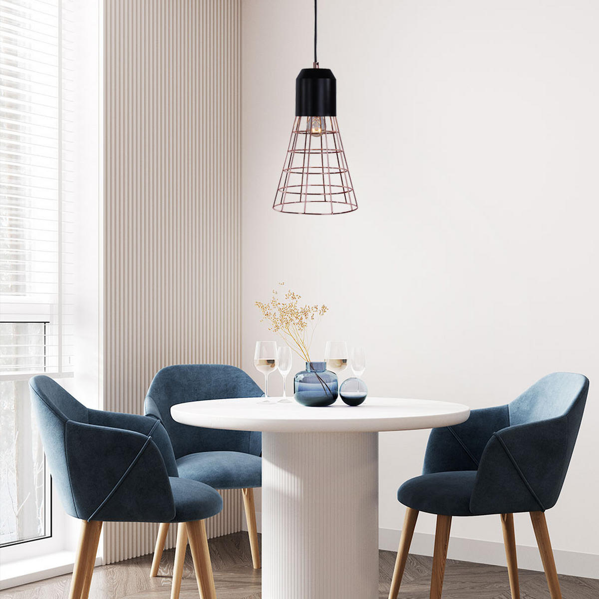 HÄNGELEUCHTE DALGETY Kupfer Gitteroptik - Kupferfarben, Metall (21/21/158cm)