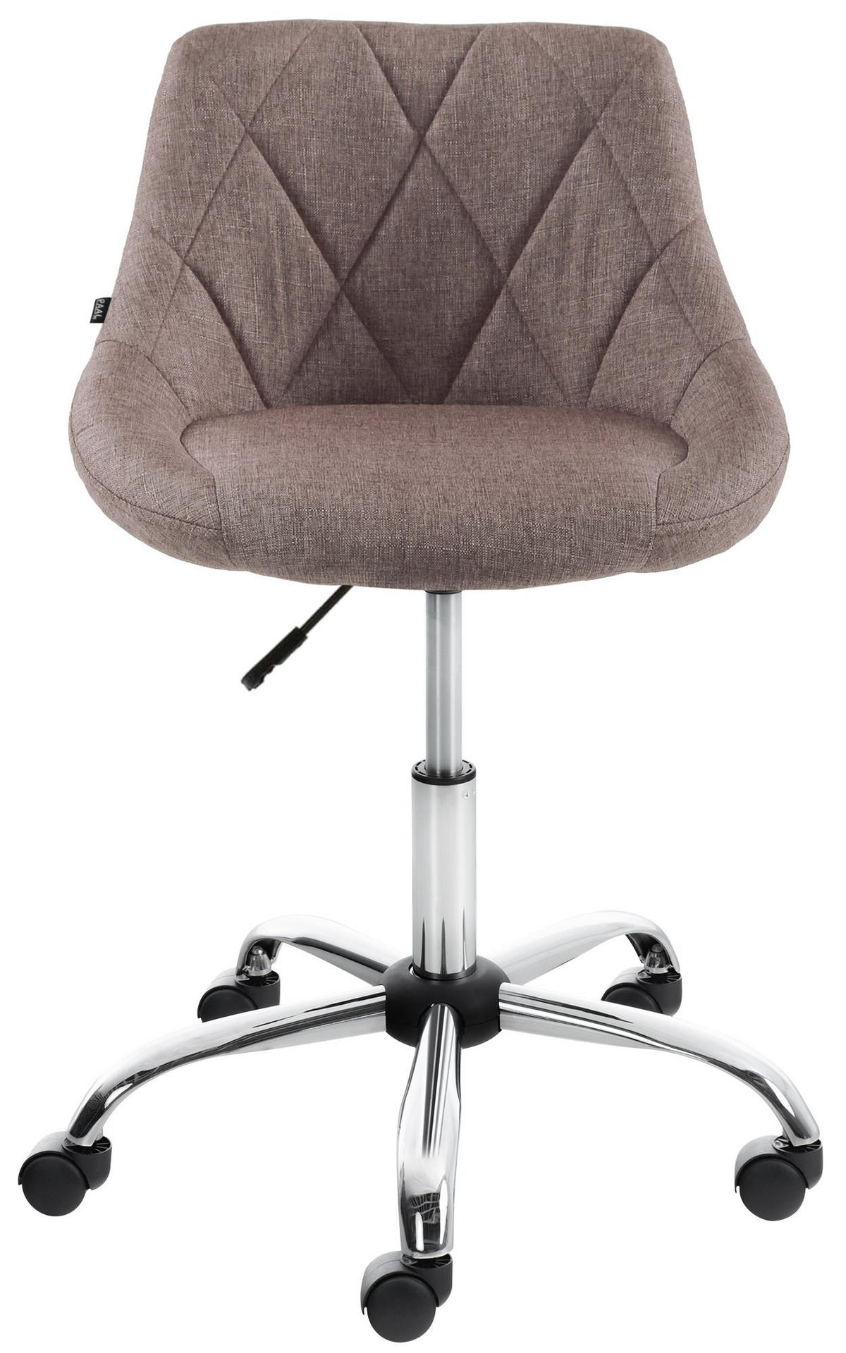 ARBEITSHOCKER Lazius Stoff taupe - Grau, Metall (47/82/49cm) - TPFLiving
