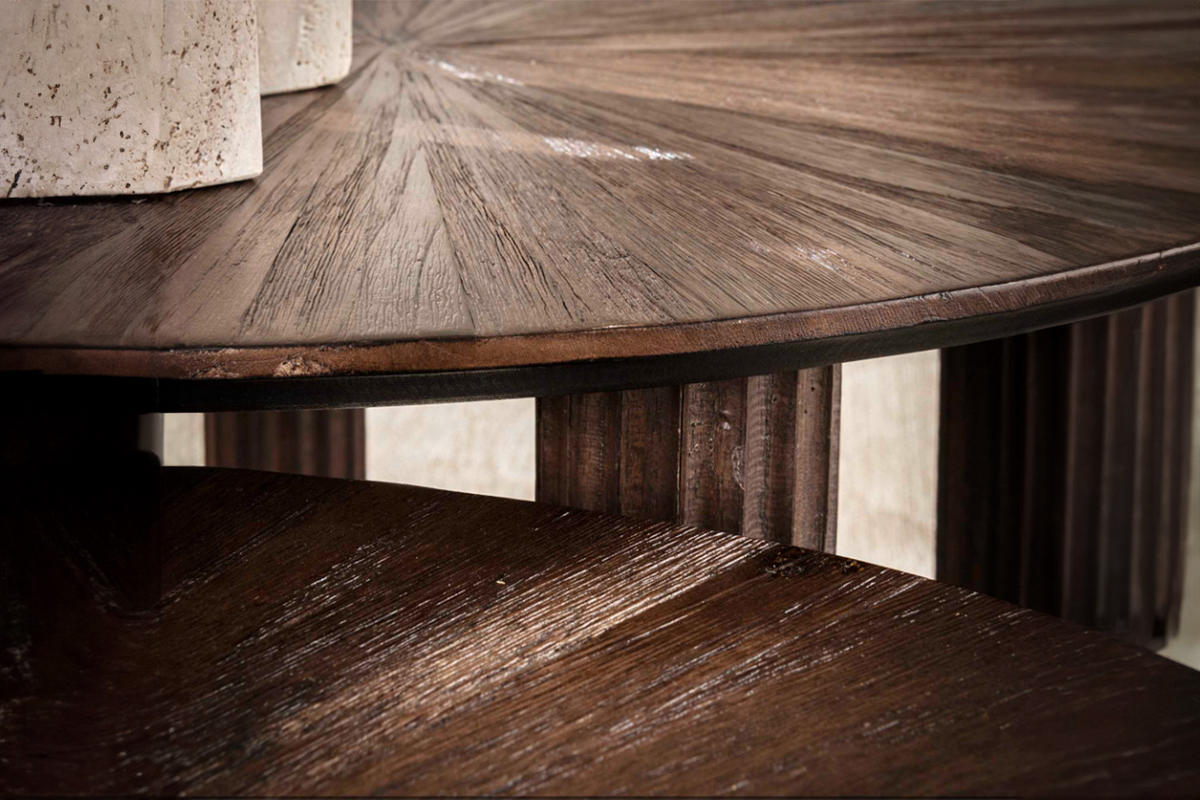 COUCHTISCH-SET INKA Braun Teakholz - Braun, Teakholz/Holz (60/50/43cm) - KAWOLA