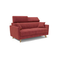 SCHLAFSOFA Francy - Rot, Metall (180/92/97cm) - Divani.store