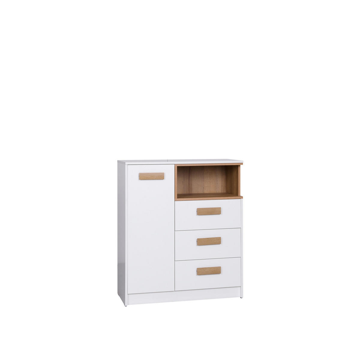 KOMMODE KOMBIKOMMODE GRANT 4/B WEIß 88/102/40 - Weiß, Holzwerkstoff (88/102/40cm) - Marmex Möbel