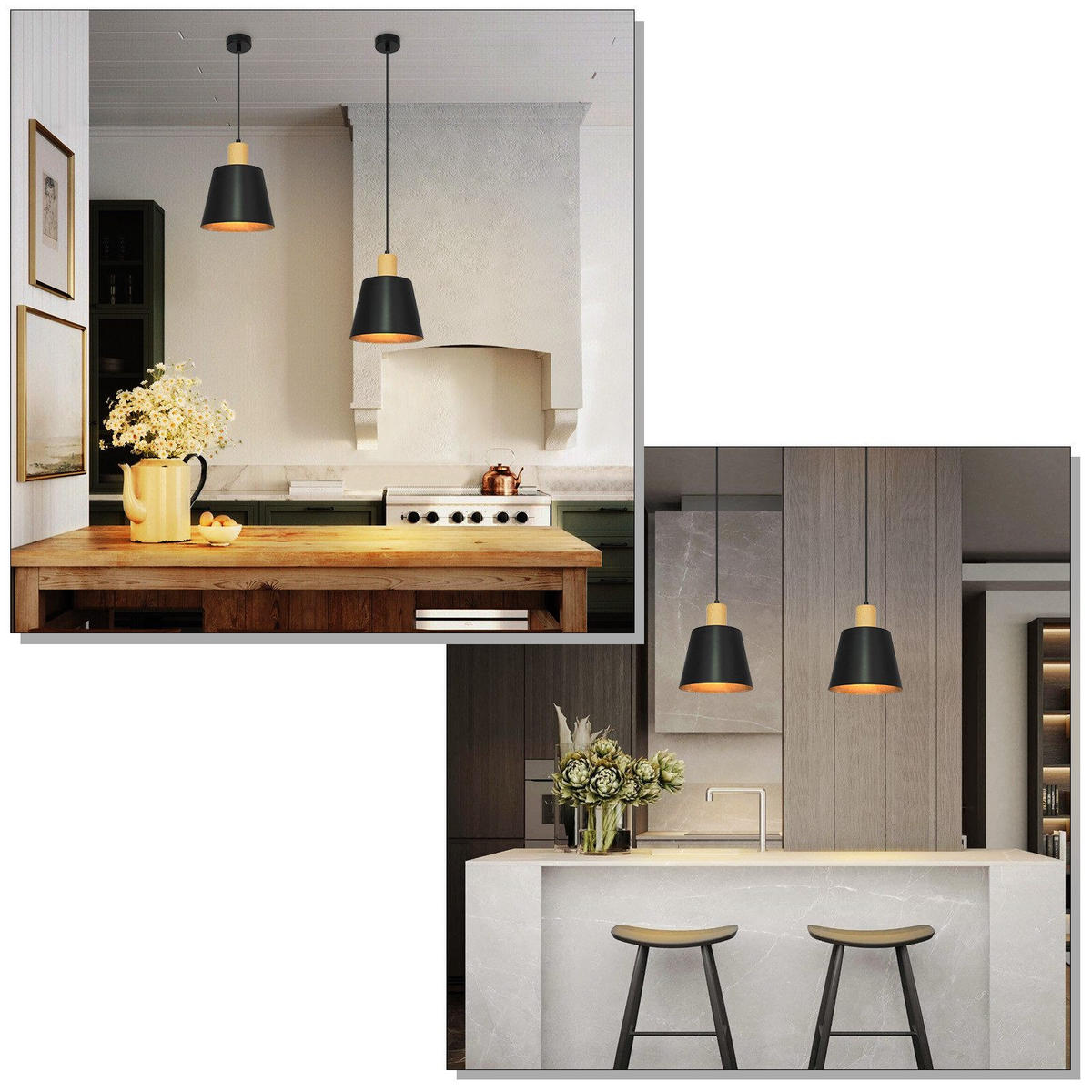 KRONLEUCHTER Hellanar 20.0/20.0/149.0 cm (2er-set) - Schwarz, Metall (149/20/20cm) - ZMH