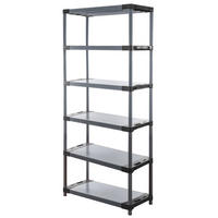 KUNSTSTOFFREGAL GREY BEAR Extra-Tall 220x110x46cm Fachlast 120kg Grau - Grau, Kunststoff (110/222/46cm) - PROREGAL