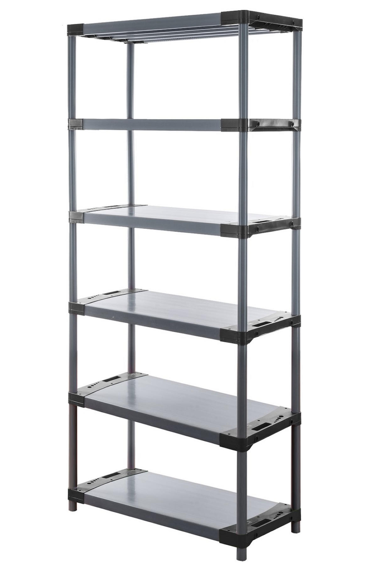 KUNSTSTOFFREGAL GREY BEAR Extra-Tall 220x110x46cm Fachlast 120kg Grau - Grau, Kunststoff (110/222/46cm) - PROREGAL