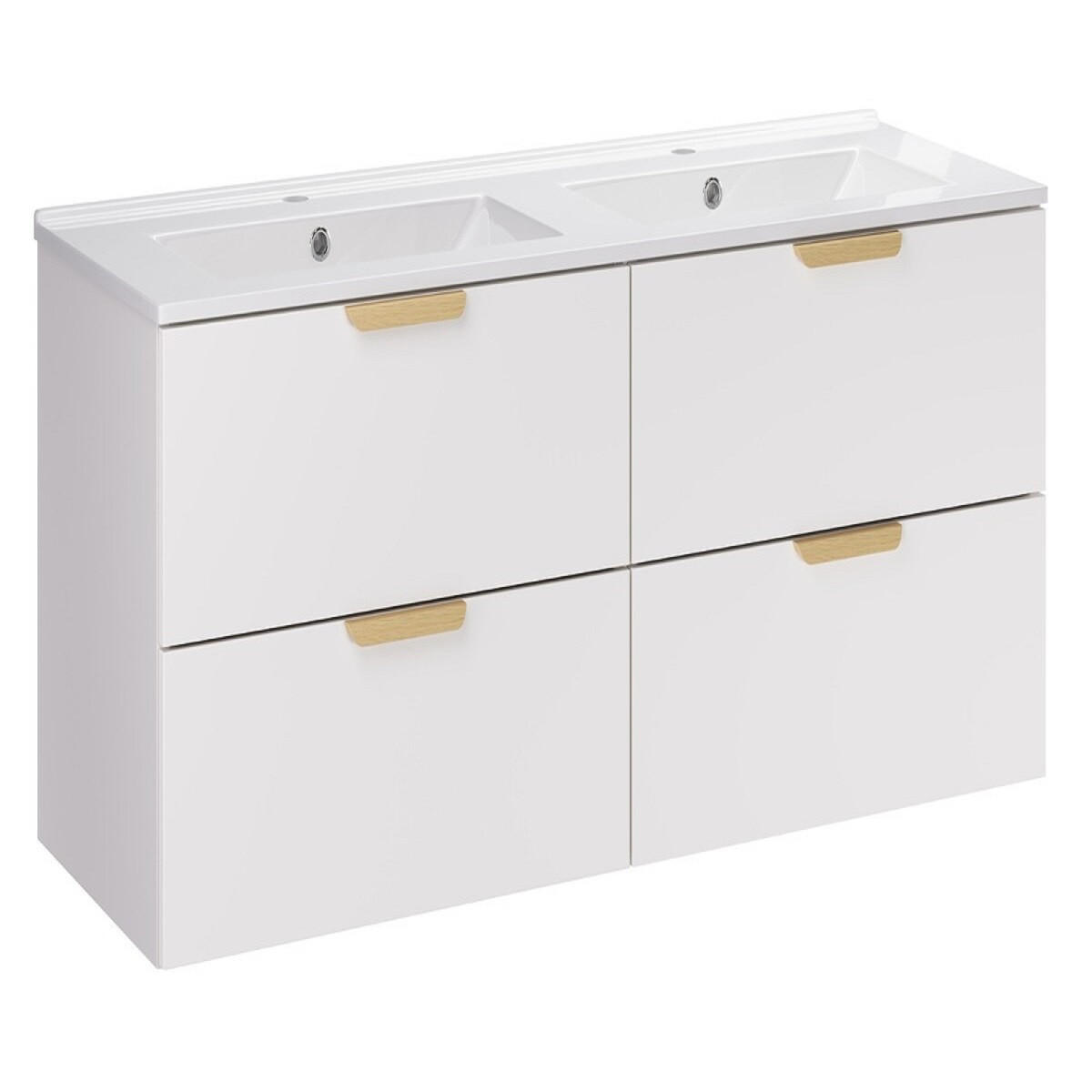 Milaros Markt Badmöbel-Set Weiß 120x50x46 cm