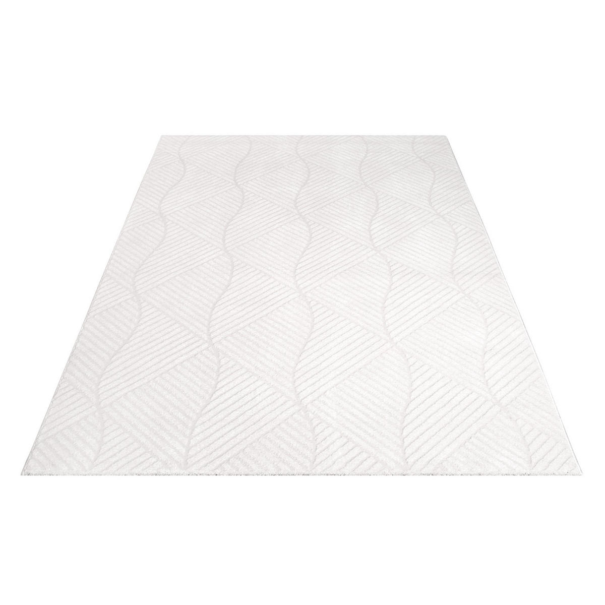 KURZFLOR-TEPPICH Fancy 904 Weiss 160x230 cm - Weiß, Textil (160/230cm) - carpet city
