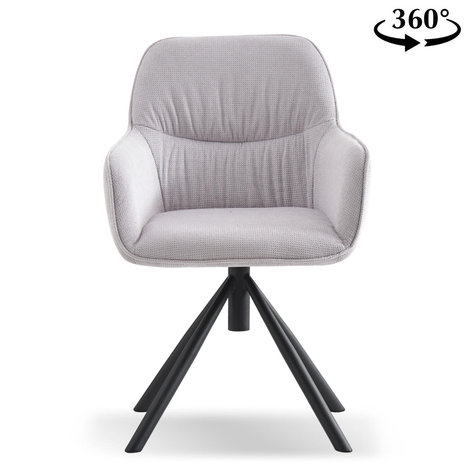 ARMLEHNSTUHL LATONA Sand - Grau, Textil/Metall (59/84/62cm) - B&D Home