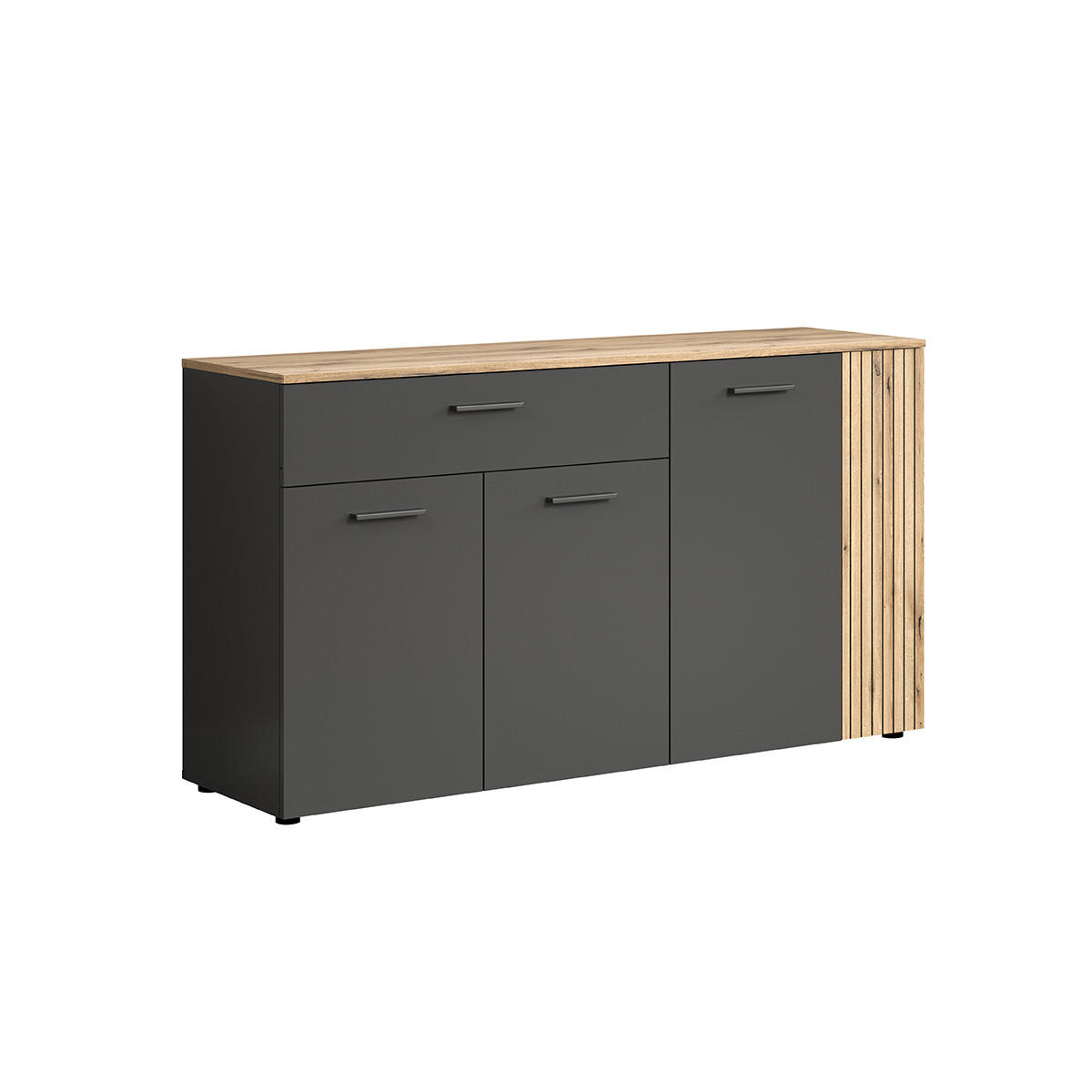SIDEBOARD Esteban Anthrazit - Anthrazit, Holzwerkstoff (150/83/42cm) - Trendteam