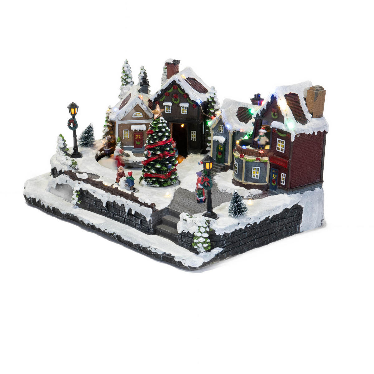 WEIHNACHTSDORF mit Beleuchtung 45/20,5/29,5 cm - Multicolor, Kunststoff (20.5/29.5/45cm) - Fééric Lights and Christmas