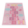 KINDERTEPPICH waschmaschinenwaschbar Prinzessinnen‑Hüpfkästchen‑Muster Kinderzimmer schmutzabweisend Pink Rechteckig 160x220 - Rosa, Textil (160/220cm) - KADIMA DESIGN